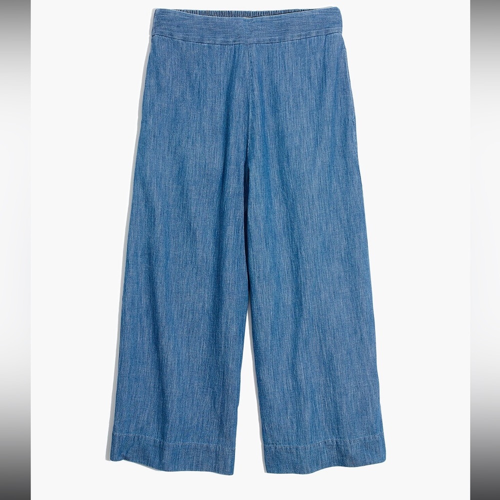 Madewell Chambray Huston Pull On crop pants - Picture 5 of 7